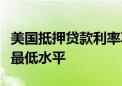 美国抵押贷款利率再次降至2023年4月以来的最低水平