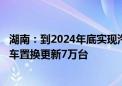 湖南：到2024年底实现汽车报废更新4万台 个人消费者乘用车置换更新7万台