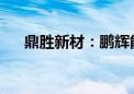 鼎胜新材：鹏辉能源是公司电池箔客户