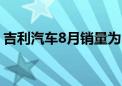 吉利汽车8月销量为181229辆 同比增长21%