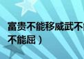 富贵不能移威武不能屈启示（富贵不能移威武不能屈）