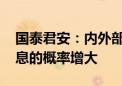 国泰君安：内外部宏观环境共振 国内二次降息的概率增大