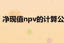 净现值npv的计算公式（净现值是什么意思）