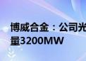 博威合金：公司光伏组件2024年全年目标销量3200MW