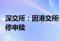 深交所：因港交所临时休市，部分基金临时暂停申赎