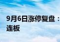 9月6日涨停复盘：消费电子分化 科森科技10连板