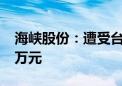 海峡股份：遭受台风灾害损失金额约9000余万元