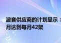 波音供应商的计划显示：737飞机的产量预计将在2025年3月达到每月42架