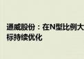 通威股份：在N型比例大幅提升背景下 公司各项生产消耗指标持续优化