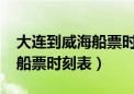 大连到威海船票时刻表2023年（大连到威海船票时刻表）