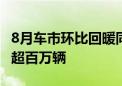 8月车市环比回暖同比仍下降 新能源车月销首超百万辆