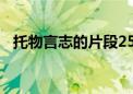 托物言志的片段250字（托物言志的片段）