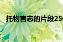 托物言志的片段250字（托物言志的片段）