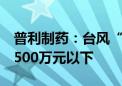 普利制药：台风“摩羯”造成资产损失预计1500万元以下