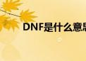 DNF是什么意思（dnf是什么意思）