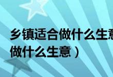 乡镇适合做什么生意低成本高回报（乡镇适合做什么生意）