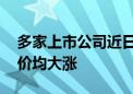 多家上市公司近日迎逾百家机构调研 节前股价均大涨