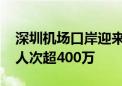 深圳机场口岸迎来出入境客流高峰 今年通关人次超400万