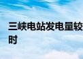 三峡电站发电量较去年同期增幅超100亿千瓦时