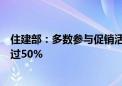 住建部：多数参与促销活动的房地产项目到访量同比增长超过50%