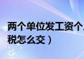 两个单位发工资个人所得税怎么交（个人所得税怎么交）