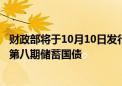 财政部将于10月10日发行2024年第七期储蓄国债和2024年第八期储蓄国债