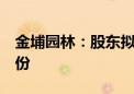 金埔园林：股东拟合计减持不超过2%公司股份