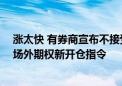 涨太快 有券商宣布不接受个股期权报价 也有机构暂停个股场外期权新开仓指令