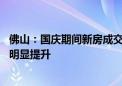 佛山：国庆期间新房成交面积同比增九成 非户籍购房人比例明显提升