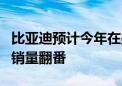 比亚迪预计今年在墨西哥销售5万辆汽车 明年销量翻番