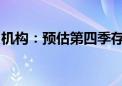 机构：预估第四季存储器均价涨幅将大幅缩减