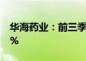 华海药业：前三季度净利同比预增37%—45%