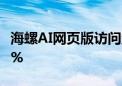 海螺AI网页版访问量过去一个月内增速超800%