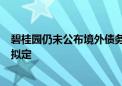 碧桂园仍未公布境外债务重组方案 曾表示9月完成条款清单拟定