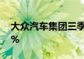 大众汽车集团三季度在华交付量同比减少15%