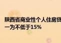 陕西省商业性个人住房贷款不再区分首套、二套 最低首付统一为不低于15%