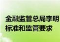 金融监管总局李明肖：严格农村中小银行准入标准和监管要求