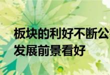 板块的利好不断公布 开发商对于两个板块的发展前景看好